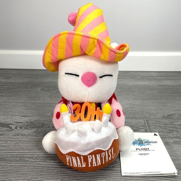 Final Fantasy Moogle 30th Anniversary Birthday Cake Plush Square Enix Japan NEW - Picture 1 of 12